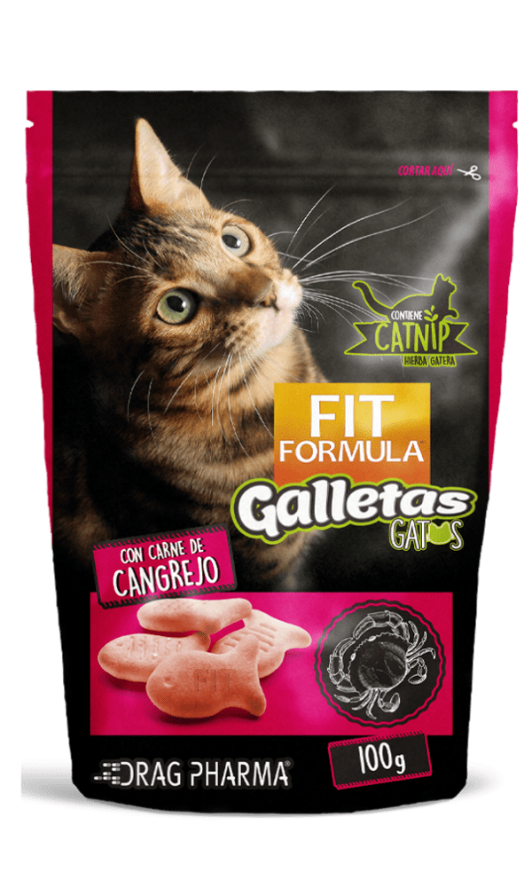 Snack Gato Fit Formula Galletas Cangrejo 100gr