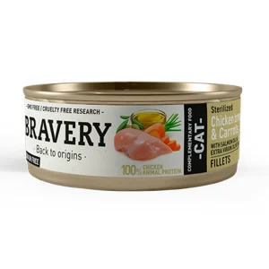 Lata Bravery Gato Chicken and Carrots Sterilized 70gr