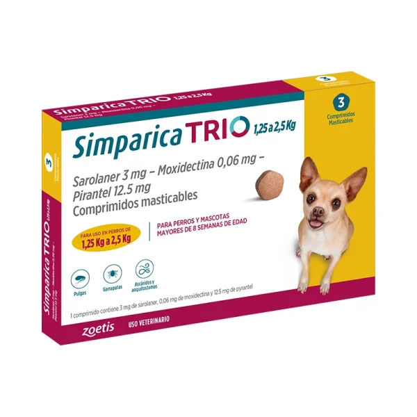 Simparica Trio 1.25kg a 2.5kg