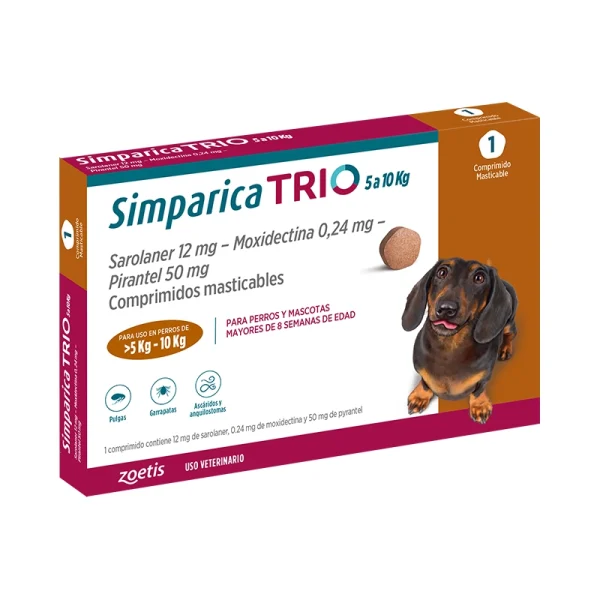 Simparica Trio 5kg a 10kg