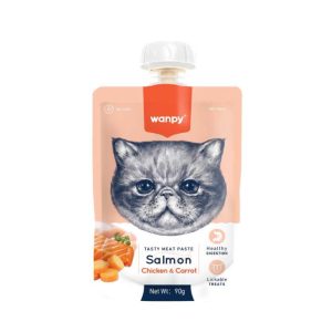 Wanpy Cat Salmon con Pollo y Zanahoria 90gr