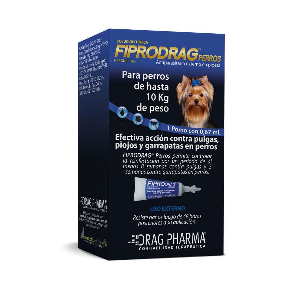 Fiprodrag Perro Hasta 10Kg