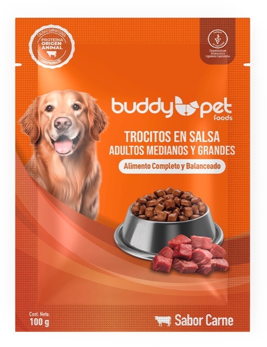 Sachet Buddy Pet Adulto Carne 100gr