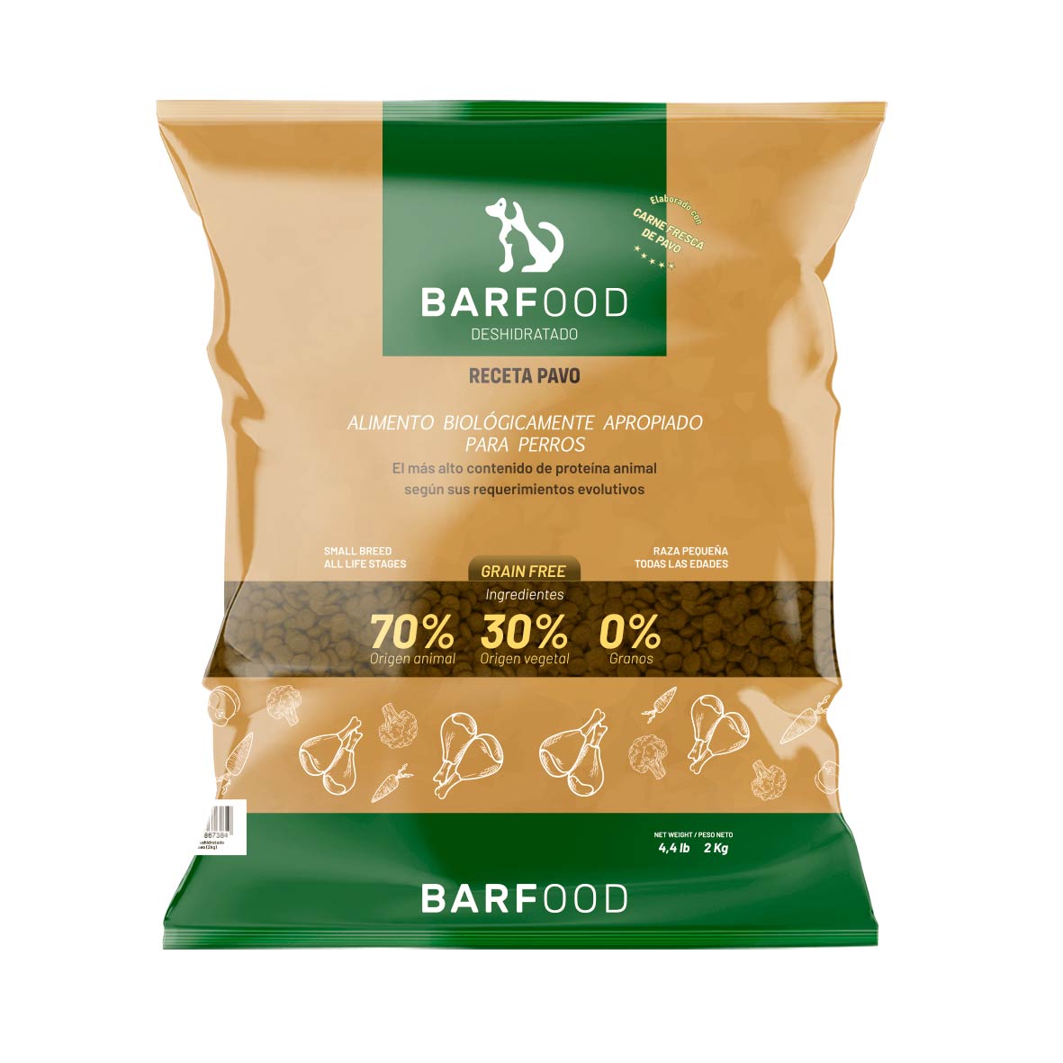 Barfood Deshidratado Pavo 2 kg