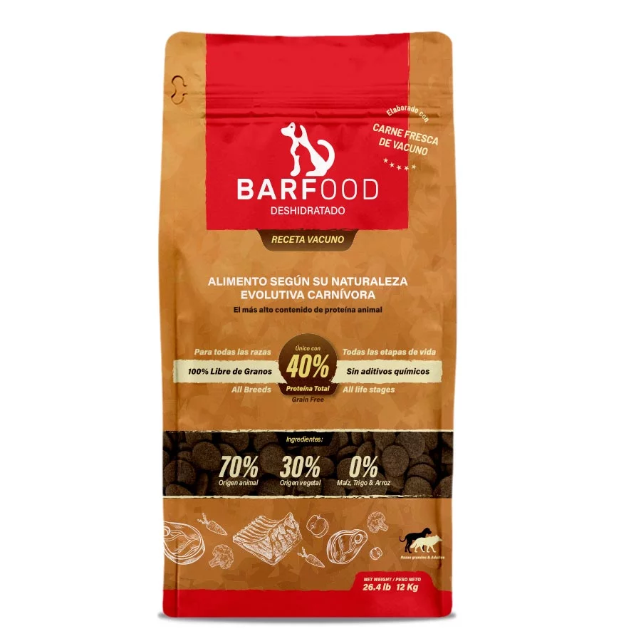 Barfood Deshidratado Vacuno 12Kg